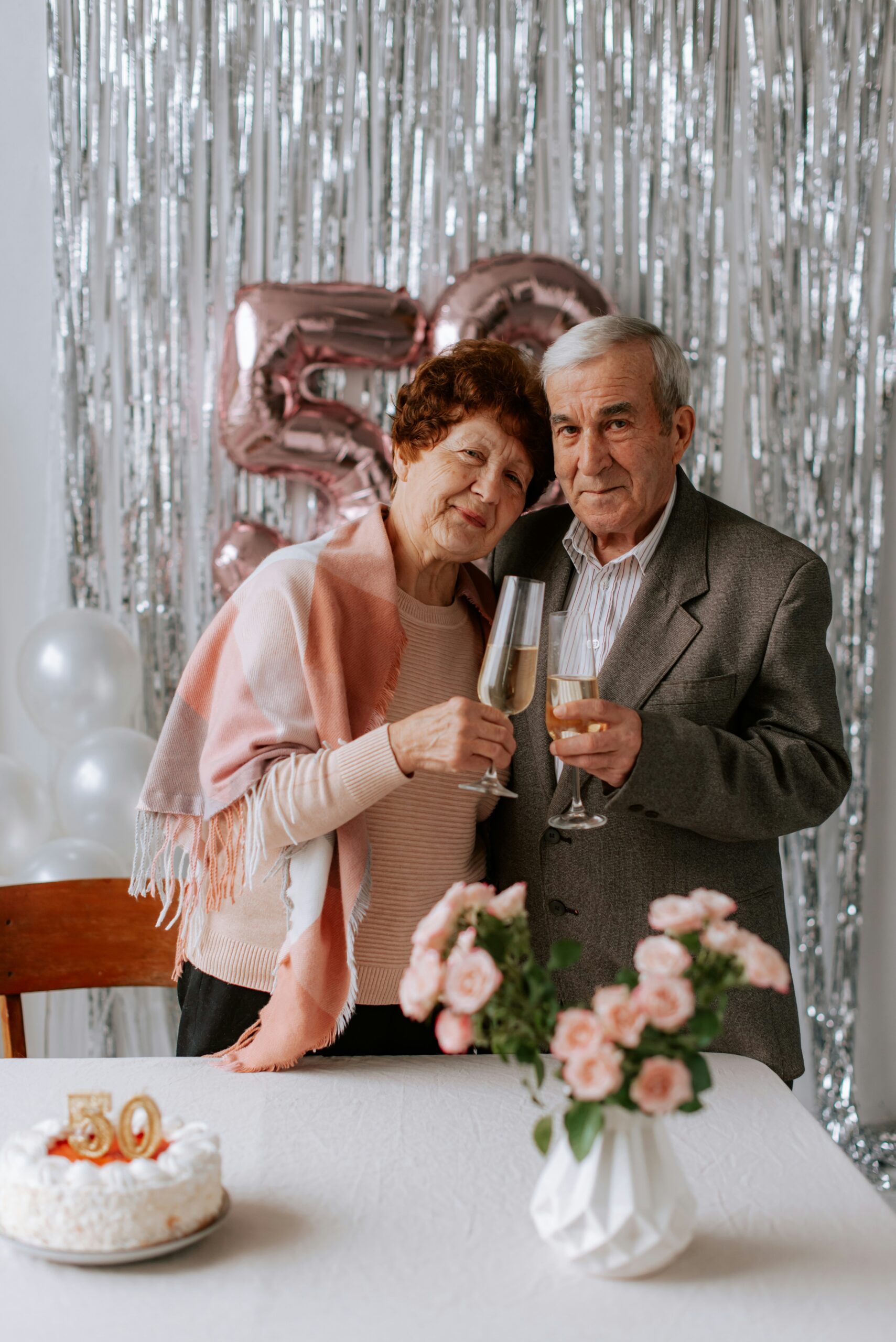 couple celebrating a Golden Wedding Anniversary