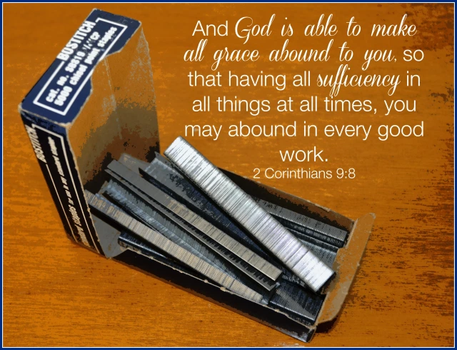 box of staples and 2 Corinthians 9:8